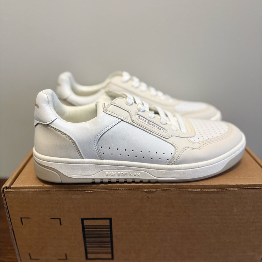Sam‎ Edelman Harper lace up Women's White Sneakers NEW 10 - Picture 2 of 9